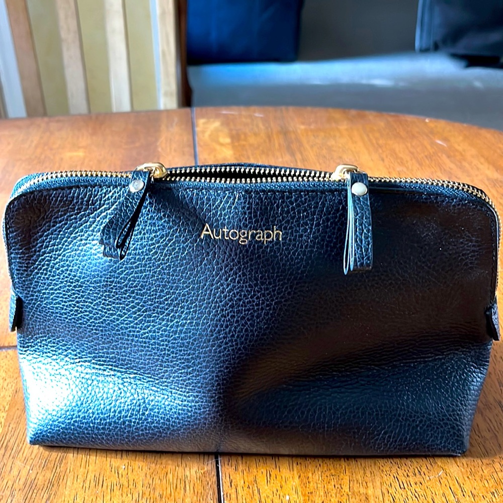 Large lined make up bag with inside zipper pocket